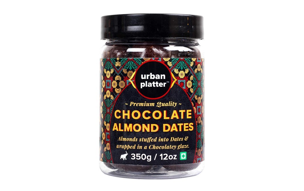 Urban Platter Chocolate Almond Dates    Plastic Jar  350 grams